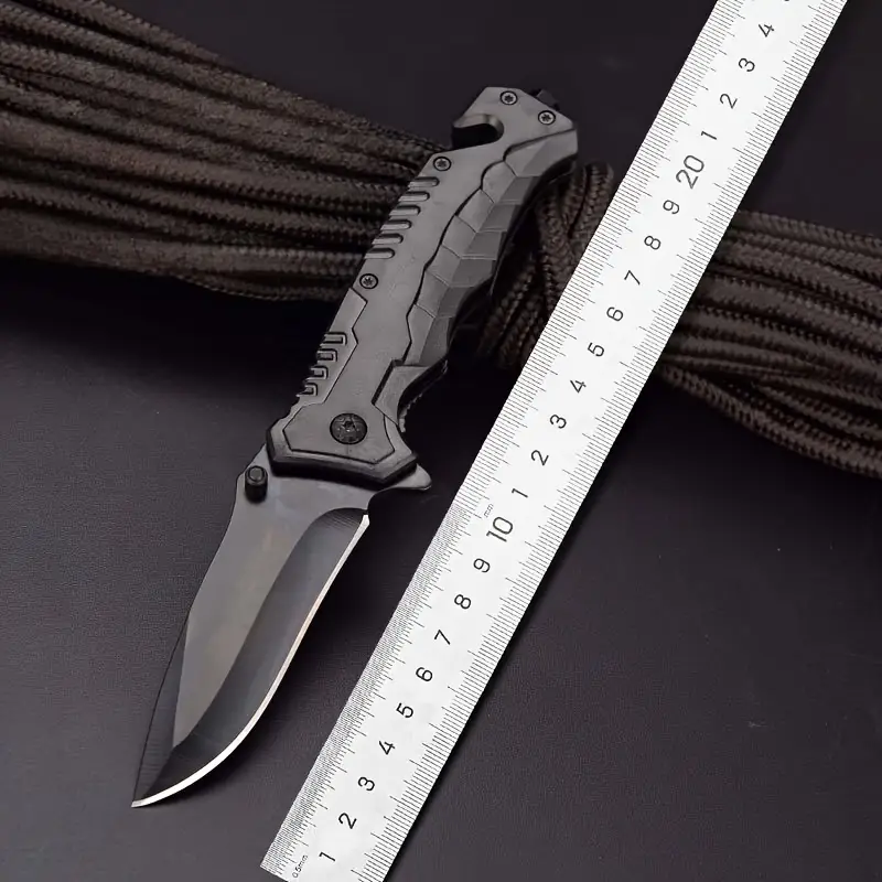 Ultimate Survival Pocket Knife | Stainless Steel Blade with Serrated Edge & Glass Breaker