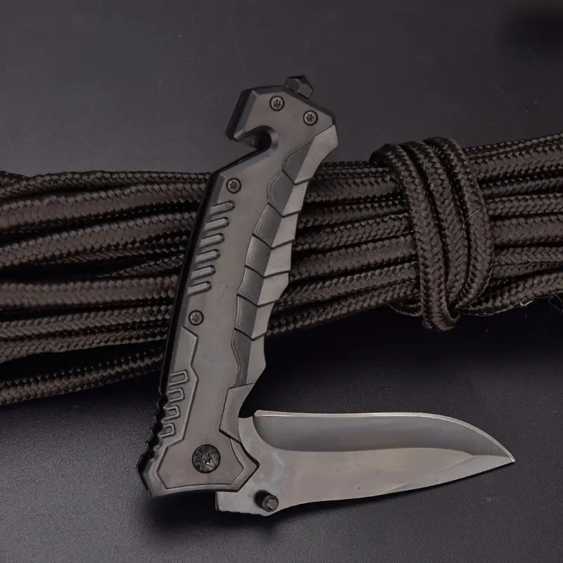 Ultimate Survival Pocket Knife | Stainless Steel Blade with Serrated Edge & Glass Breaker